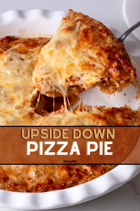 Upside Down Pizza Casserole, Impossible Pizza Pie, Pizza Burger Pie, Dinner Reciepes, Pizza Pie Recipe, Upside Down Pizza, Pizza Pot Pie, Pillsbury Dough, Biscuit Pizza