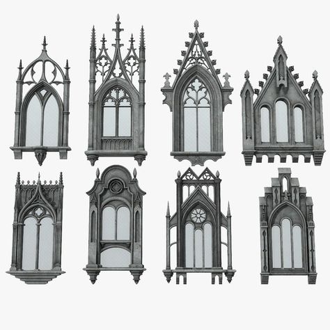 Goth Architecture, Gothic Windows, Bg Design, Gothic Cathedral, Cathedral Architecture, Cathedral Windows, Gothic Design, Architecture Drawing Art, Minecraft Architecture