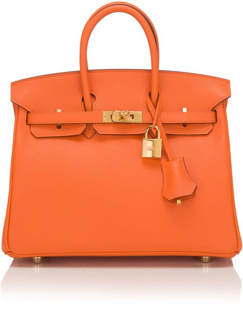 Madison Avenue Couture Hermes 25Cm Orange H Swift Leather Birkin Hermes Birkin Orange, Hermes Birkin Handbags, Birkin Handbags, Hermes Orange, Luxury Purses, Birkin 25, Madison Avenue, Orange Bag, Hermes Bags