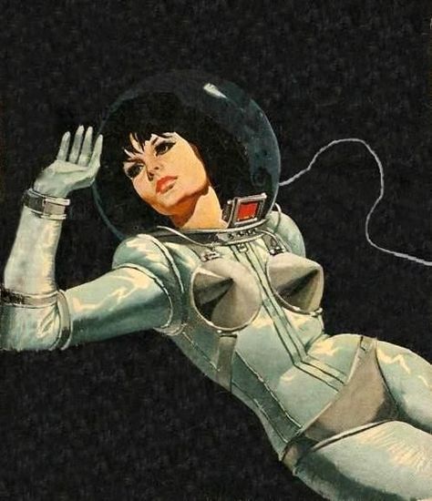 Bubble Helmet, Arte Peculiar, Heroic Fantasy, New Retro Wave, Space Girl, Pulp Art, Space Suit, Vintage Space, Arte Inspo