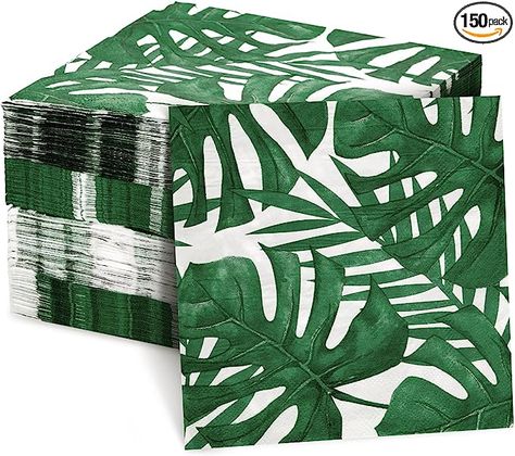 Amazon.com: 150 Pack Tropical Palm Leaf Napkins, Hawaiian Luau Napkins for Jungle Safari Birthday Party Supplies (6.5x6.5 In) : Home & Kitchen Adult Safari Party, Tropical Napkins, Jungle Safari Birthday Party, Jungle Safari Birthday, Luau Party Supplies, Jungle Birthday Party, Hawaiian Luau Party, Jungle Safari Party, Jungle Baby Shower Theme