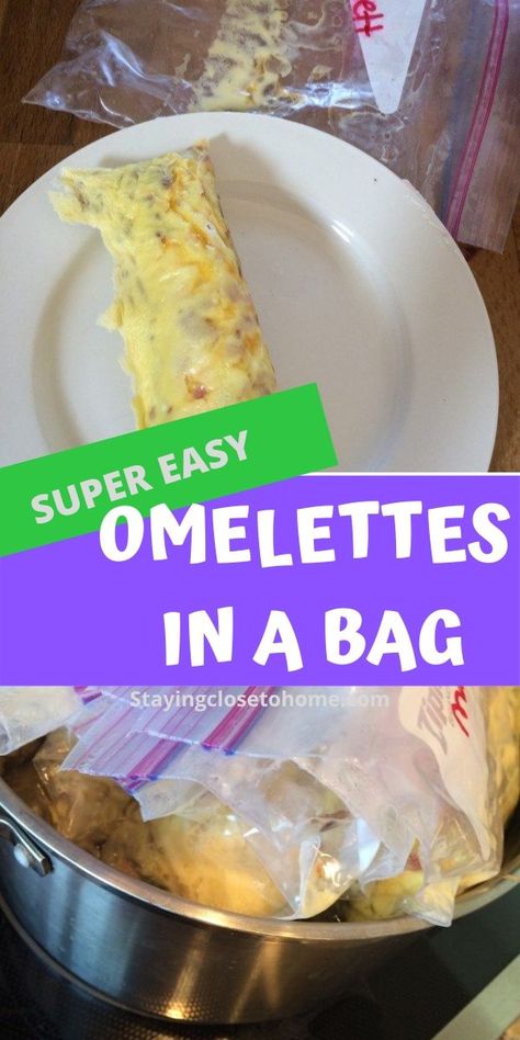 Omelettes In A Bag, Camping Eggs In A Bag, Scrambled Eggs In A Ziploc Bag, Camping Omelets In A Bag, Omelet For A Crowd, Quick Omelette Recipe, Omlet In A Bag, Easy Food For Camping, Bag Omelets