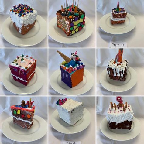 Images Of Cakes, Design Of Cake, Peter Anton, Cardboard Cake, Icing Piping, Pva Glue, Art Camp, 3d Shape, Camp Ideas