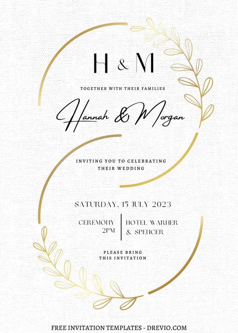 Free Invitation Cards, Digital Wedding Invitations Templates, Simple Wedding Cards, Engagement Invitation Cards, Free Wedding Invitation Templates, Elegant Wedding Invitation Card, Canva Wedding, Digital Invitations Wedding, Free Wedding Invitations