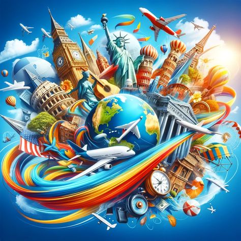 Embark on a whirlwind of adventure with One Round Trip, where every destination is a burst of excitement and discovery! This vibrant image captures the essence of travel – the thrill of iconic landmarks, the rush of airplanes soaring to new heights, and the colorful journey across the globe. Join us, and let's paint the skies with memories to last a lifetime. Where will your heart take you next? #OneRoundTrip #AdventureAwaits #TravelInColor 🌐🎨✈️ 👉 Start Planning Your Dream Trip: https://form... Fire Photography, Poster Drawing, Art Poster Design, March 5, Dream Trip, The Rush, Stage Decorations, March 8, Round Trip