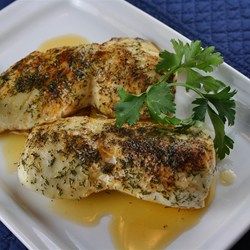 Fresh Herbed Halibut - Allrecipes.com Frozen Fish Recipes, Grilled Halibut Recipes, Cowboy Salad, Frozen Fish Fillets, Flounder Recipes, Halibut Recipe, Baked Fish Fillet, Honey Mustard Salmon, Grilled Halibut