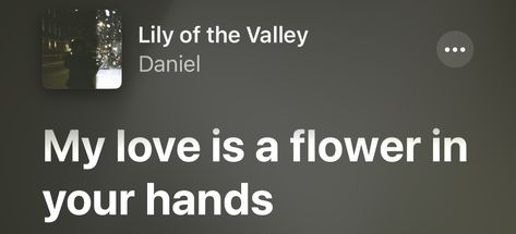 Lily Of The Valley Song Daniel, Lily Of The Valley Daniel, Lily Of The Valley Song, Lilies If The Valley, Gilded Lily Lyrics, Dandelions Lyrics Spotify, Pretty Lyrics, Lily Of The Valley, The Valley