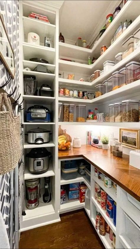 Modern Kitchen Pantry, Pantry Renovation, Pantry Closet Design, Diy Tag, Pantry Layout, Modern Pantry, Pantry Room, Pantry Remodel, Pantry Makeover