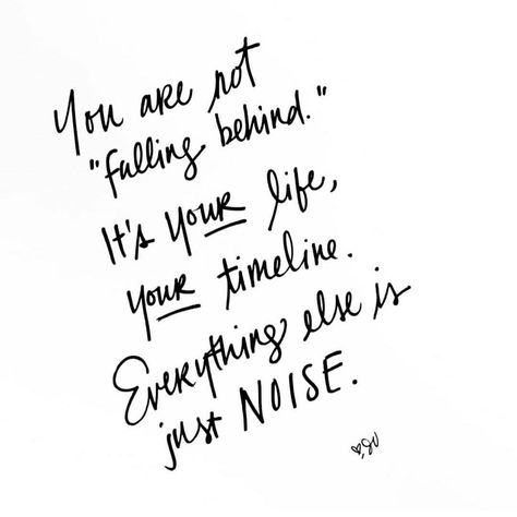 Ignore the noise Behind In Life, Falling Behind, Anonymous Quotes, Coconut Oil Uses, Stop Comparing, Morning Motivation, Meaningful Words, Im Trying, Bible Quotes