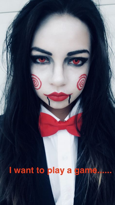 Saw Movie. Jigsaw. Saw Movie Jigsaw, Saw Movie, Makeup Tutorial For Beginners, Makeup Designs, Simple Makeup, Easy Step, Halloween Makeup, Makeup Tutorial, Halloween Face Makeup