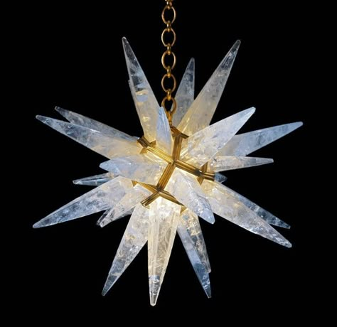 How To Make A Chandelier, Star Chandelier, Quartz Rock, 3d Modelle, Nickel Plating, Crystal Lighting, Crystal Stars, Chandelier Design, Luminaire Design