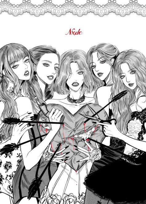 Nxde G-idle Drawing, Gidle I Love, G Idle Nxde, Nxde Gidle, Gidle Fanart, Gidle Nxde, My Love Lyrics, G-idle Minnie, Lyric Poster