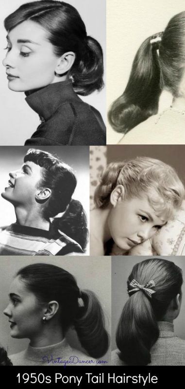 1950s Ponytail Hairstyles, 1950s Ponytail, 1950 Hairstyles, 1950’s Hair, 1950's Hairstyles, 1950's Hair, 1950s Hair, 50s Hair, 1950s Woman