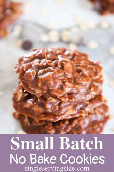 Oatmeal Peanut Butter Chocolate Chip Cookies, Chocolate Peanut Butter Oatmeal Cookies, Small Batch Cookie Recipe, Best No Bake Cookies, Healthy No Bake Cookies, Oatmeal No Bake Cookies, Peanut Butter Oatmeal Chocolate Chip, Peanut Butter Oatmeal Chocolate Chip Cookies, Oatmeal Peanut Butter