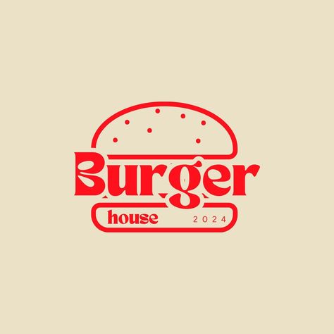 Mr Burger Logo, Fast Food Logo Design Ideas, Burger Logo Ideas, Burger Restaurant Logo, Burger Logo Design, Food Truck Logo, Red Burger, Burger Illustration, Resturant Logo