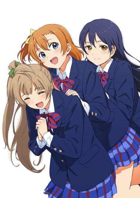 Honoka Kotori Umi Love live 3 Bff Anime, 3 Anime Best Friends, Anime 3 Best Friends, Love Live Wallpaper, Live Fanart, Umi Love Live, Honoka Kousaka, Umi Sonoda, Kotori Minami