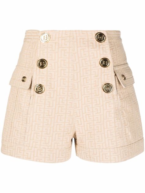 Balmain Pants, Balmain Clothing, Black Wool Blazer, Short Models, Tailored Shorts, Cotton Blazer, Shorts For Women, Denim Cotton, Cotton Polo Shirt