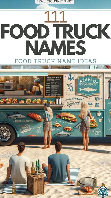 A good name can attract attention, evoke curiosity, and invite people to try your dishes. Here are 111 food truck name ideas you can use or get inspired by. You can twist on my idea or generate your own using my food truck name idea guide. Full Article At DEALiciousness.net Food Truck Desserts, Lemon Angel Food Cake, Food Truck Business Plan, Foodtrucks Ideas, Name Idea, Cake Pizza, Food Truck Menu, Truck Names, Blueberry Topping