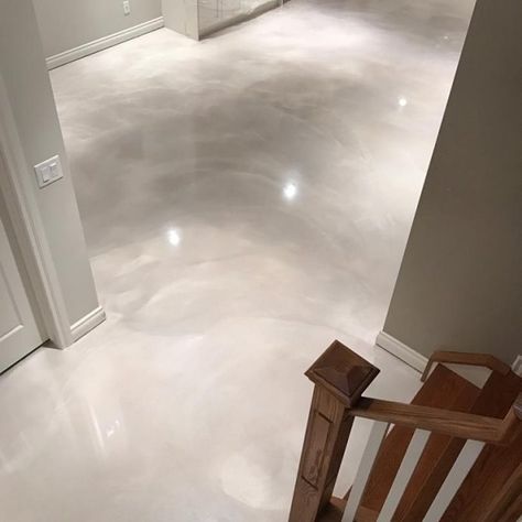 Epoxy Floor Basement, Epoxy Floor Designs, Metallic Epoxy Floor, Concrete Coatings, Grey Laminate, Basement Flooring, Epoxy Coating, Epoxy Floor, Polished Concrete