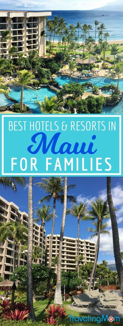 Traveling to Maui, Hawaii with kids? The top family-friendly hotels and resorts on Ka'anapali Beach to help you plan your next tropical vacation. #maui #hawaii Maui Hawaii With Kids, Best Maui Resorts, Hotels In Hawaii, Hawaii With Kids, Hawaii Family Vacation, Vacation To Hawaii, Maui Hotels, Luxury Family Travel, Maui Resorts