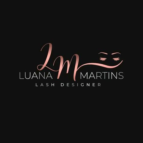 Premade logo design, unique LM  lashes logo design, boutique Logo, make-up logo, attractive ideas Lashes Logo Design, Logo Design Boutique, Logo Design Unique, Makeup Names, Lash Designer, Eyelash Logo, Lashes Logo, Cake Logo, Boutique Logo