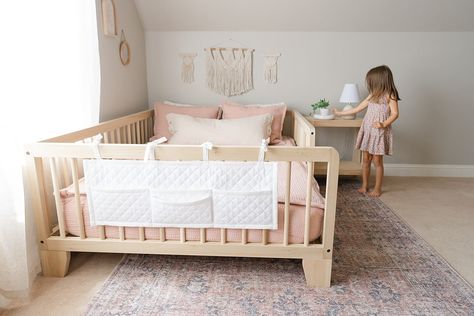 Comment “bed” for the link! The best solution to transition your child from crib to big kid bed! All of our beds grow with your toddler by starting on the floor or on feet and also has removable sides. DESIGNED FOR REAL LIFE Durable and high quality products that seamlessly transition your toddler from a crib to a big kid bed and beyond. Made from 100% solid hardwood in the USA! #montessori #montessoribed #kidsbed #toddlerbed #toddlertransitions #kidssleep #toddlerlife #toddlerfinds #mo... Floor Beds, Montessori Floor Bed, Kid Bed, Montessori Bed, Big Kid Bed, Baby Olivia, Mattress On Floor, Floor Bed, Toddler Life