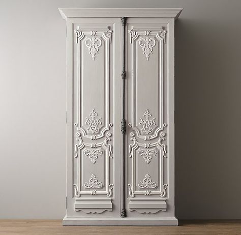 Nursery Armoire, Luxury Nursery, Restoration Hardware Baby, Rococo Furniture, Luxury Storage, Victorian Bedroom, Rh Baby, Bedroom Armoire, Custom Size Rugs