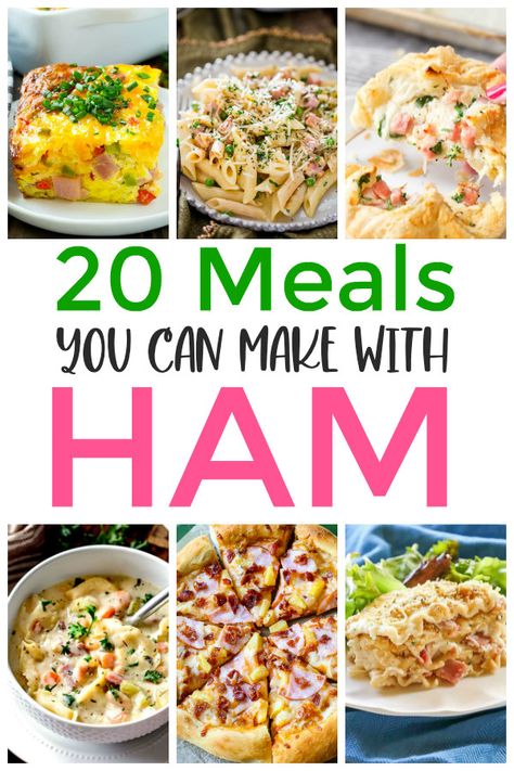 Leftover Ham Recipes To Make To Use Up Leftover Ham Meal Prep With Ham, Meals With Ham Steak, Ham Freezer Meal Recipes, Freezer Meals With Ham, Ham Meal Prep, Frozen Ham Recipes, Ham Deli Meat Recipes, Ham Pieces Recipes, Recipes With Cubed Ham