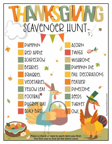 Have some family fun with this kid friendly Thanksgiving scavenger hunt that you can print out and check off as you go! These items are easy to find and are ideal for outdoor family fun! Thanksgiving Scavenger Hunt, Fall Scavenger Hunt, Thanksgiving Games For Adults, Fun Thanksgiving Games, Thanksgiving Decorations Outdoor, Thanksgiving Crafts For Toddlers, Thanksgiving Games For Kids, Thanksgiving Photos, Photo Scavenger Hunt