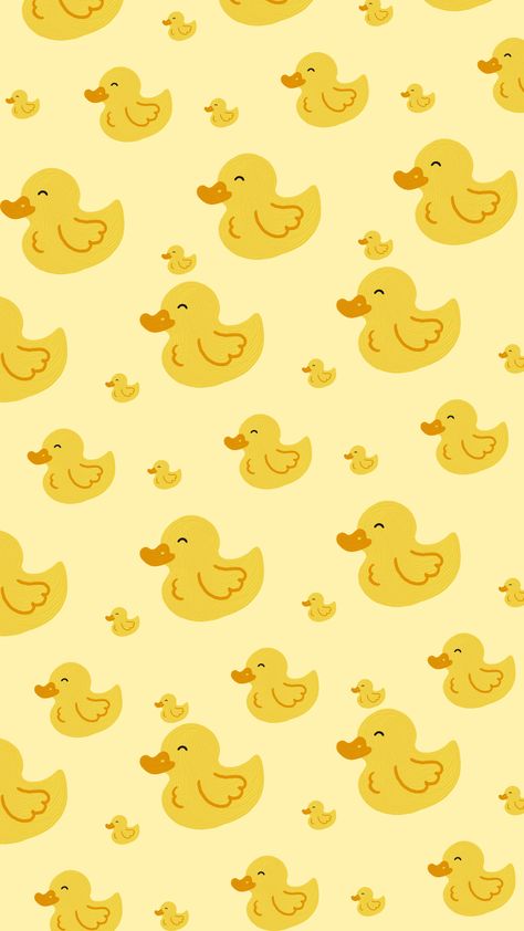 Duck Pattern Wallpaper, Cute Ducks Wallpaper, Duckie Wallpaper, Yellow Duck Wallpaper, Ducklings Wallpaper, Duckling Wallpaper, Vintage Yellow Wallpaper, Rubber Duck Wallpaper, Bday Wallpapers