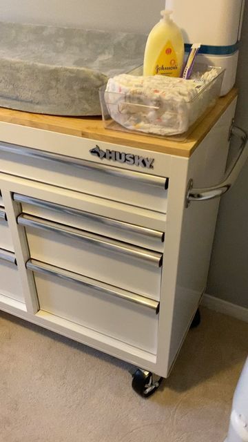 Tool Box Baby Dresser, Home Depot Tool Cabinet, Husky Storage Cabinets, Changing Table Tool Chest, Tool Bench Changing Table, Tool Box Craft Storage, Tool Chest Changing Table, Tool Box Nursery, Tool Box Baby Changing Table