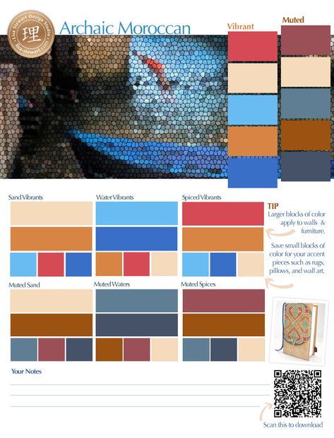 Color Palettes for Moroccan Design Moroccan Color Palette, Moroccan Colors, Painted Interior Doors, Purple Interior, Interior Color Schemes, Gorgeous Interiors, Neutral Interiors, Pink Interior, Pallet Painting