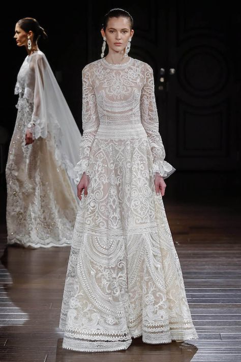 Naeem Khan Bridal, Gaun Koktail, Bridal Gowns Vintage, 파티 드레스, White Gown, Naeem Khan, Bridal Fashion Week, Wedding Dress Trends, Vestidos Vintage