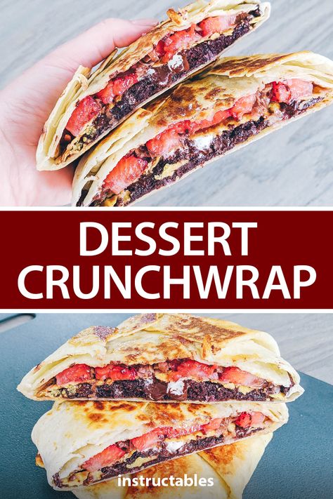 Dessert Crunch Wrap, Coconut Cheese, Crunch Wrap, Random Recipes, Marshmallow Fluff, Unsweetened Applesauce, Coconut Butter, Cake Chocolate, Food Dessert