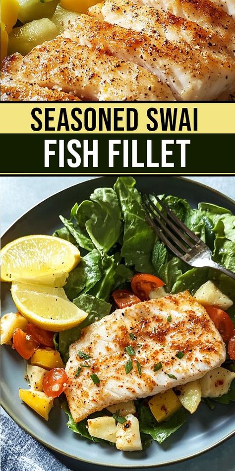 🐟 This Seasoned Swai Fish Fillet is a light and flavorful meal that’s perfect for healthy eating. With simple spices and a quick pan-fry, this dish delivers tender, flaky fish every time. Serve it with a side of veggies or rice for a balanced meal. It’s ideal for busy weeknights or meal prep! 💡 Save this pin and try a healthy fish recipe today! #SwaiFish #HealthyRecipes #SeafoodDinner #QuickMeals #EasyFishRecipes 🐠🥗 Healthy Fish Fillet Recipe, Swai Fillet Recipes Healthy, Blackened Swai Fish, How To Cook Swai Fillets, Recipes For Swai Fillets, Swai Fillet Recipes Grilled, Pan Seared Swai Fish Recipes, Grilled Swai Fish Recipes, Swai Fillet Recipes Pan