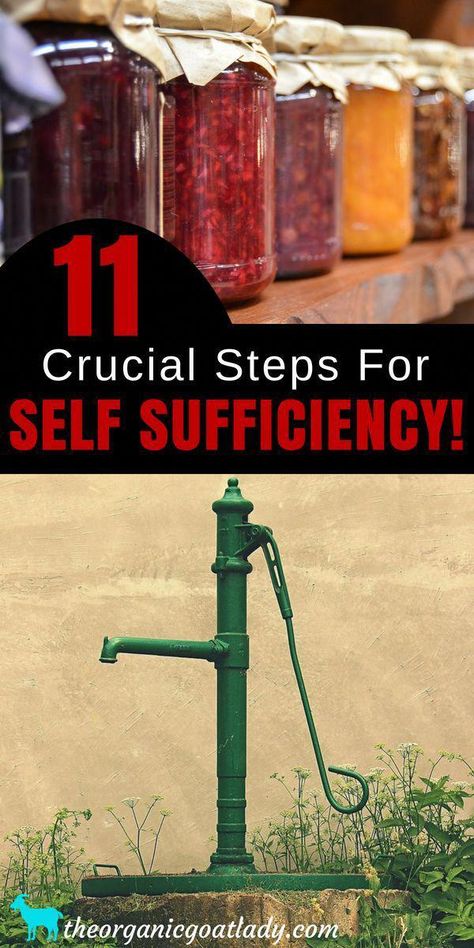 These 11 ways to be more self sufficient are very important! Are you prepared for a natural disaster? If the power goes out for days and... Self Sufficient Living, Self Sufficient Homestead, Living Frugal, Self Sufficiency, Off Grid Survival, Going Off The Grid, Homesteading Diy, Homesteading Skills, Self Sufficient