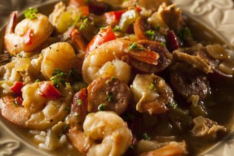 Old Fashioned Shrimp Stew Cajun Seafood Gumbo, Shrimp Gumbo Recipe, Shrimp Bbq Recipes, Seafood Gumbo Recipe, Shrimp Stew, Shrimp Gumbo, Shrimp And Sausage, Louisiana Seafood, Cajun Seafood