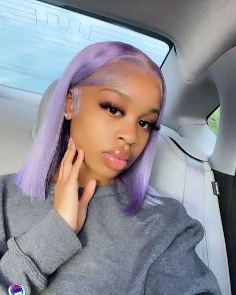 Extended Ponytail, Purple Bob, Low Ponytail Hairstyles, Wig Bob, Classy Hairstyles, Feed In Braids Hairstyles, Purple Wig, Bob Lace Front Wigs, Hot Hair Styles