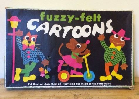 Fuzzy Felt Cartoons Fuzzy Felt, Old Games, Toys Games, Felt, Toys