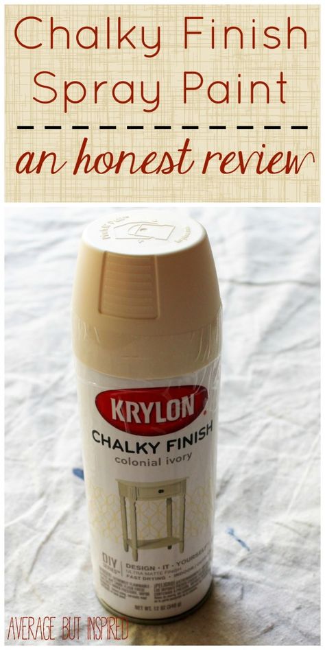 If you've wondered whether chalky finish spray paint works well or not, you'll want to pin this! The post gives a full, unbiased review of the pros and cons of the product. Spray Chalk, Chalky Finish Paint, Paint Tips, Chalk Paint Projects, Chalk Painting, Paint Projects, Chalkboard Paint, Painting Furniture, Chalk Paint Furniture