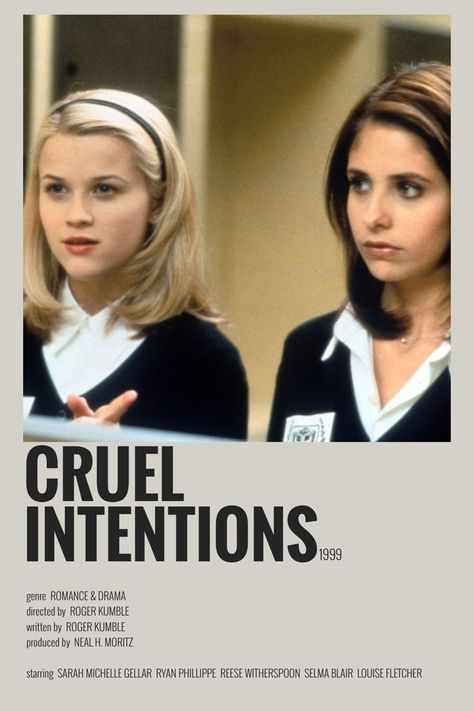 Cruel Intentions Movie Poster, Cruel Intentions Poster, Cruel Intentions Outfits, 90s Film Aesthetic, Cruel Intentions Movie, Movies Date Outfit, Movie Outfits Date, Movie Theater Outfit, Movie 2000s