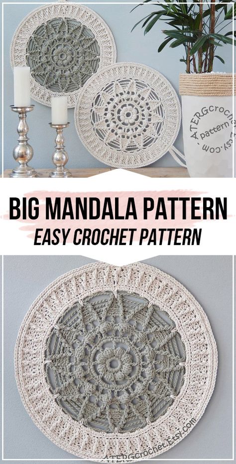 Crochet BIG MANDALA Pattern     #Mandala  #crorchet #crocehtpattern via @shareapattern.com Motif Mandala Crochet, Crochet Dreamcatcher Pattern, Crochet Doily Pattern, Crochet Wall Art, Pattern Mandala, Crochet Dreamcatcher, Doily Pattern, Mandala Patterns, Mandala Wall Hanging