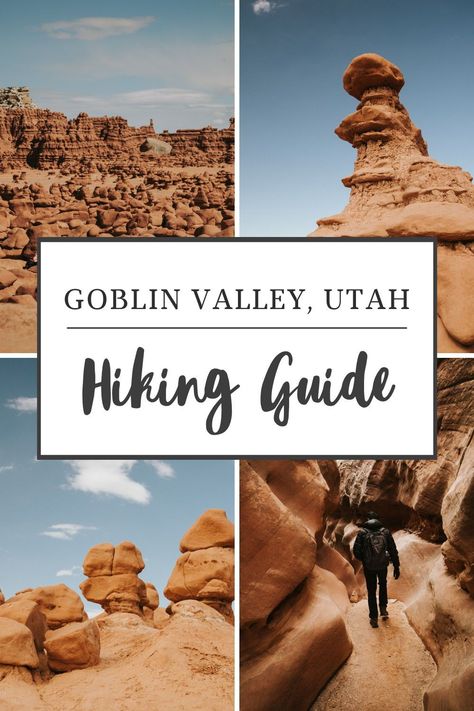 This is the ultimate list of Goblin Valley State Park hikes that you should consider doing on your trip to Utah. #utahhiking #hiking #utahroadtrip Goblin Valley State Park Utah, United States Road Trip, Utah Hiking, Goblin Valley State Park, Utah Trip, Goblin Valley, Beautiful Places In Japan, Travel Destinations In India, Utah Vacation