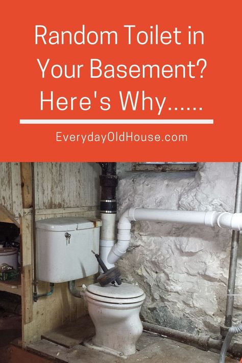 Toilet Enclosure, Old Toilet Ideas Reuse, Old Toilet, Basement Toilet Plumbing, Toilet Plumbing Diagram, Toilet Remodel, Basement Toilet, Basement Bathroom Plumbing, Furnace Room