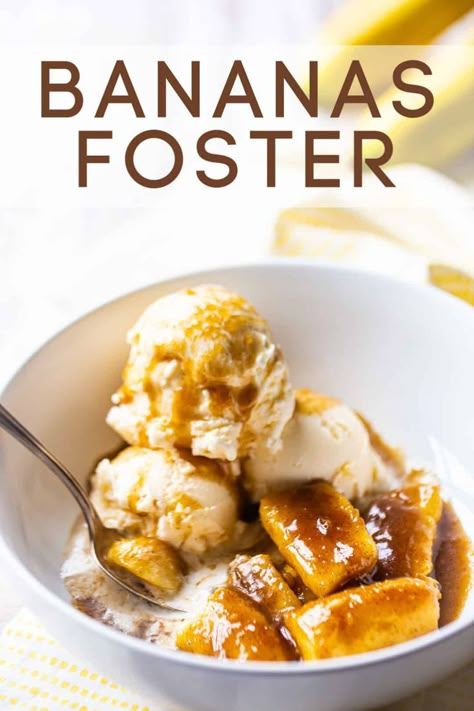 Bananas Foster Recipe, Banana Foster Recipe, Brown Sugar Sauce, Dessert Videos, Banana Foster, Bananas Foster French Toast, Bananas Foster, Banana Dessert, Famous Recipe