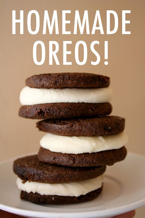 You Can Make Your Own Oreos. from @cakespy Homemade Oreos Recipe, Homemade Oreo Cookies, Delicious Cookies Homemade, Homemade Oreos, Butter Sugar Cookies, Ice Cream Maker Recipes, Cookie Recipes Homemade, Oreo Recipes, Köstliche Desserts