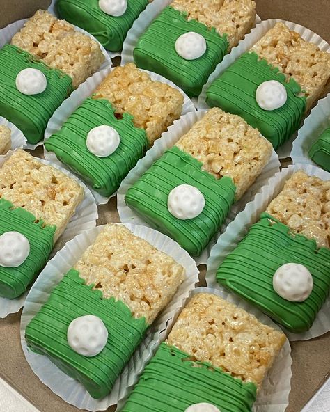 It was a golf themed weekend for us ! ⛳️ . . . . #holeinone #golftheme #golfcake #kidsbirthday #firstbirthday #firstbirthdaycake #ocbakery #buttercream #fondant #ricecrispytreats Golf Rice Krispies, Golf 21st Birthday, Golf Themed Treats, Hole In One First Birthday Cupcakes, Golf Dessert Table, 1st Birthday Golf Theme Cookies, Golf Party Desserts, Hole In One Cupcakes, Hole In One Dessert Table