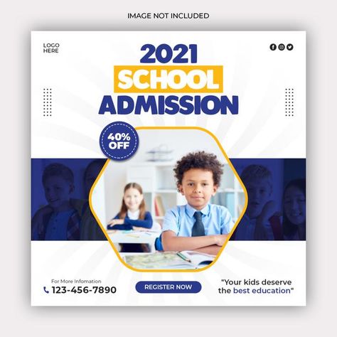 School Admission Banner, School Post Design, Education Banner Design, School Banner Design Ideas, School Admission Poster Design, School Banner Design, School Poster Design, Burger Ads, School Post