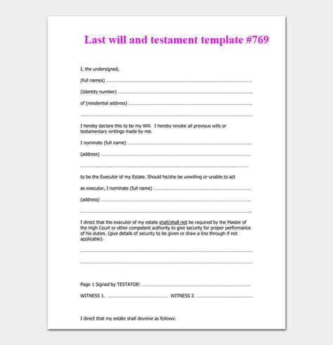 Free 17+ Last Will and Testament Forms & Templates (Word | PDF) Simple Last Will And Testament, Last Will And Testament Printable Texas, Printable Will, Will Forms Free Printable, How To Write A Will And Testament, Last Will And Testament Forms Templates Free Printable, Will Template Free Printable, Last Will And Testament Forms Templates, How To Write A Will