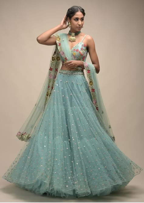 Net Lehenga Designs Latest, Lehenga Fits, Lehnga Outfit, Sage Green Lehenga, Lehenga Wedding Bridal, Lehenga Designs Latest, Reception Outfits, Crop Top Lehenga, Festive Outfits